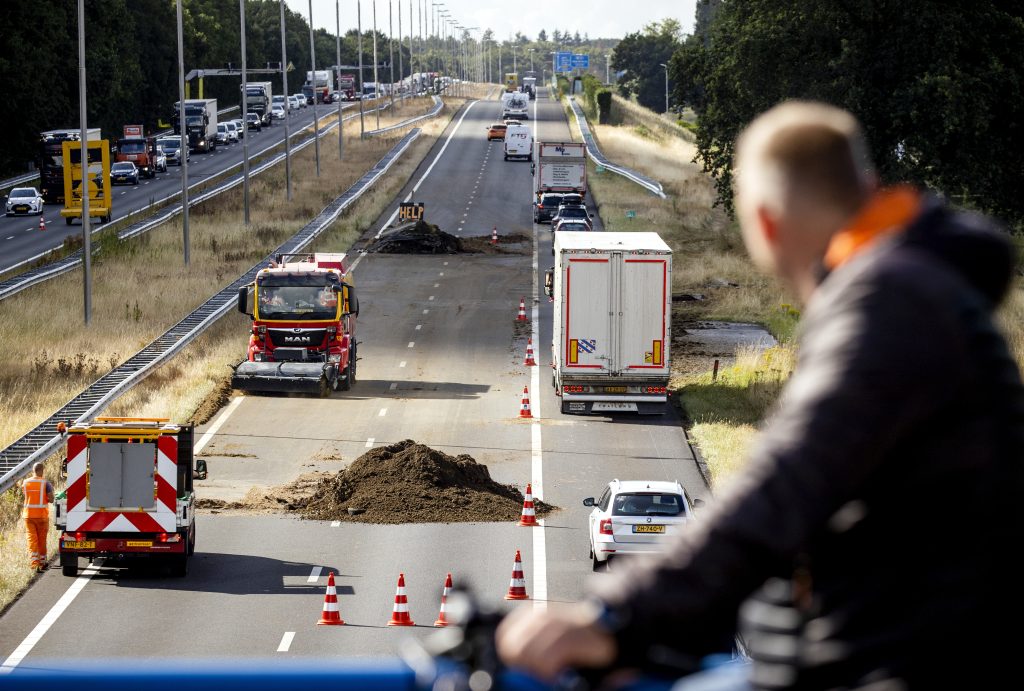 Boerenprotesten op snelweg