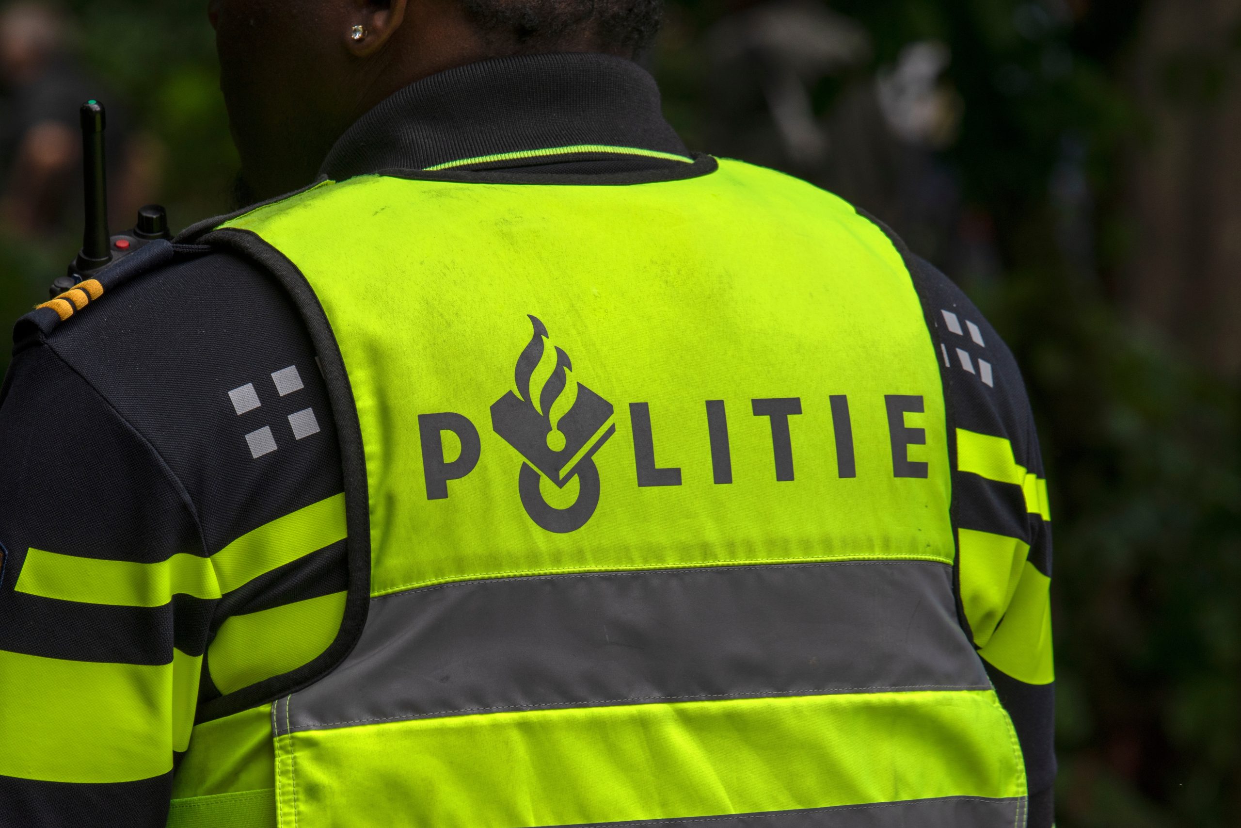 Close-up van een politie-uniform