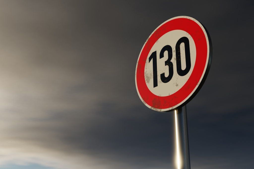 Beeld: bord met 130 km/uur