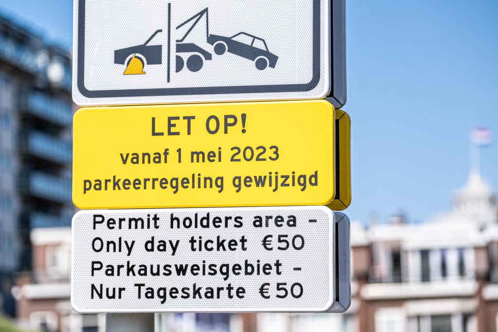 Foto: parkeerbord Scheveningen