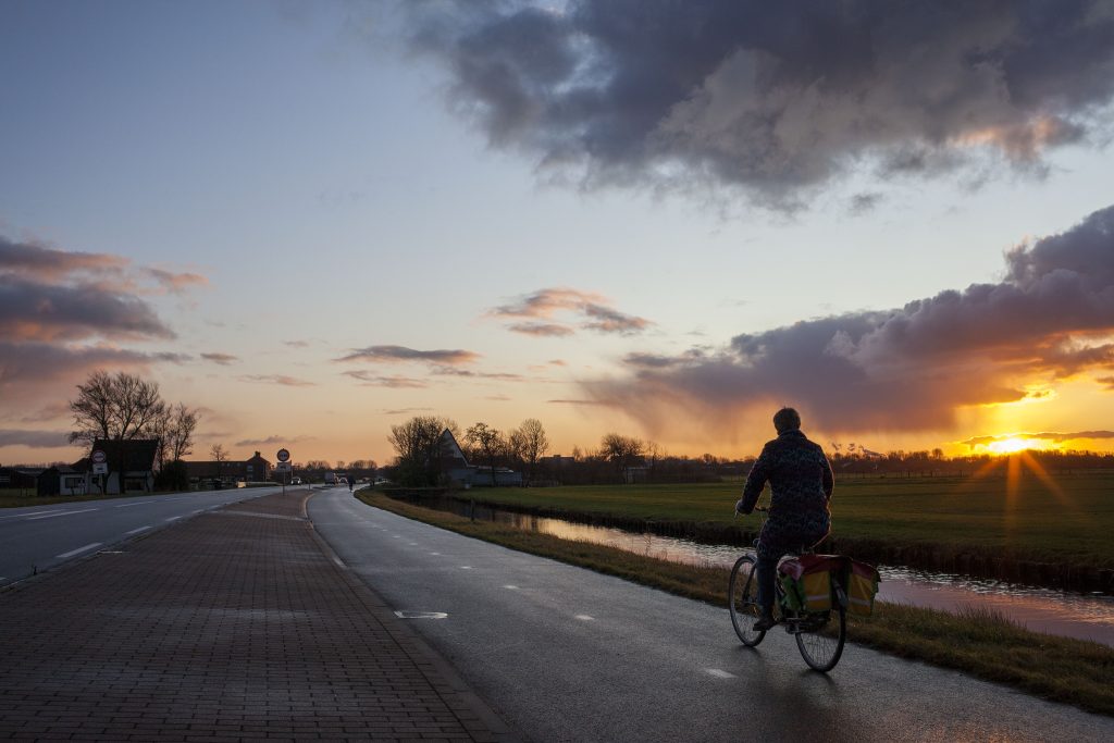 Foto: fietspad in Noord-Holland