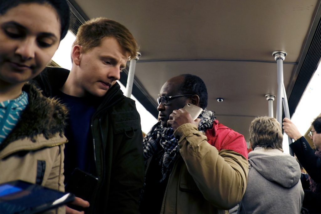 Foto: passagiers Brusselse metro